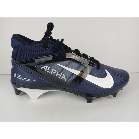 Nike Alpha Menace 4 Pro Midnight Navy White Men Sz9 Football Cleats FD7037 401 main image 16